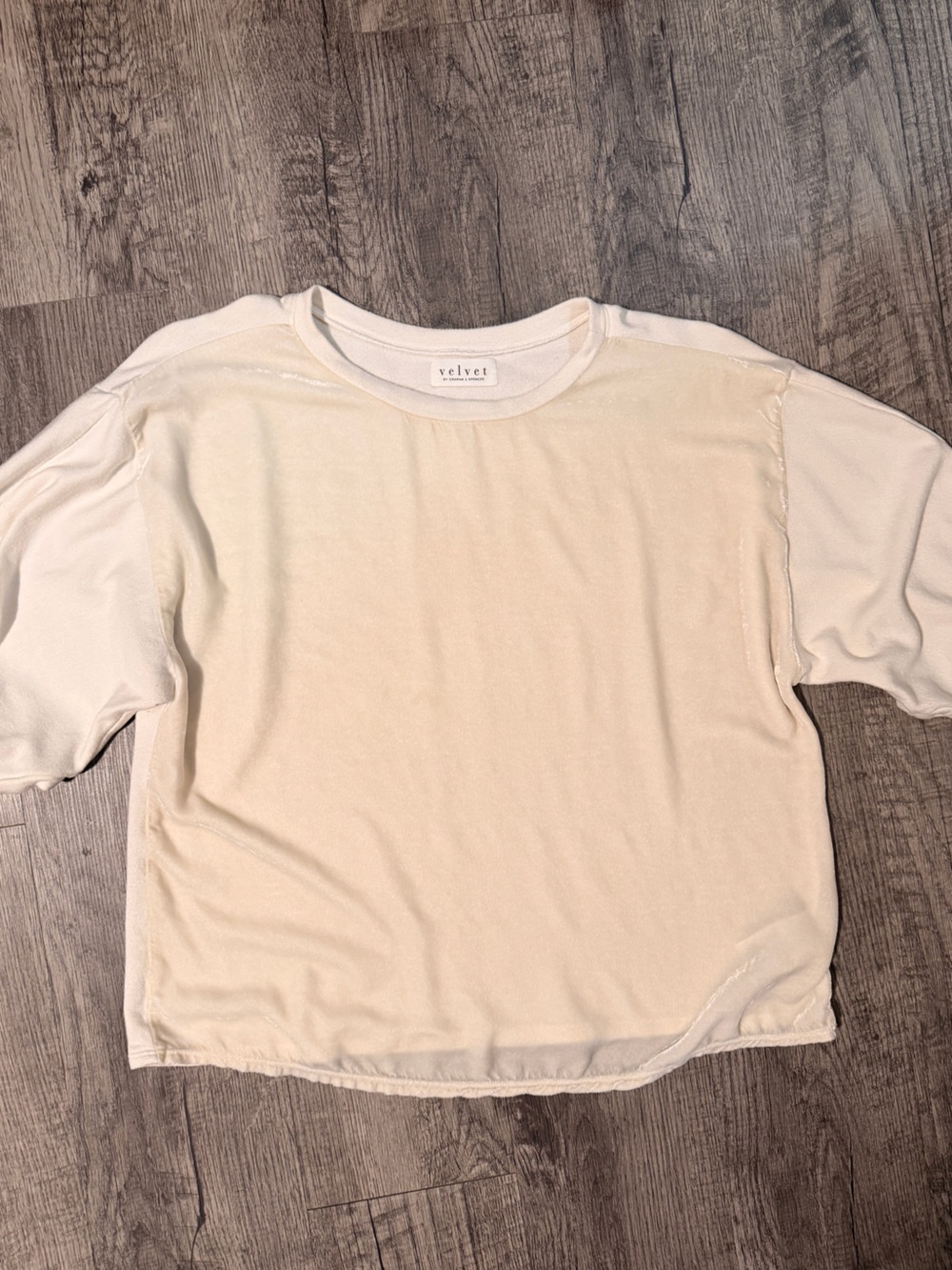 Velvety Cream Oversized Top